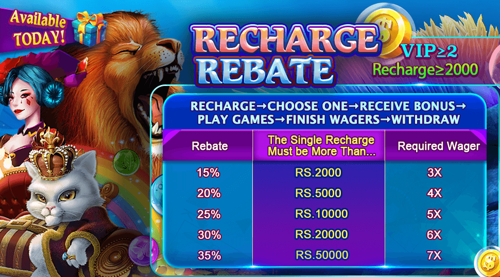 3 Patti Pearl Recharge Rebate - Bonus PKR on every top-up